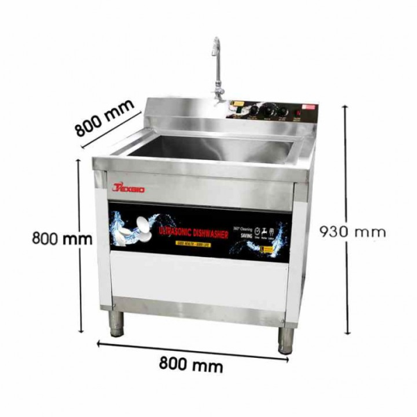 Máy Rửa Chén Bát Công Nghiệp Siêu Âm Texgio TGU-800XS