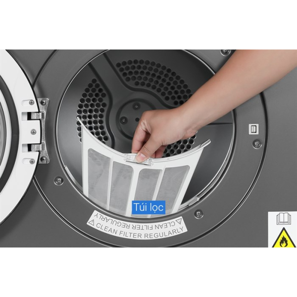 Máy sấy thông hơi Aqua 8 kg AQH-V800H.SS