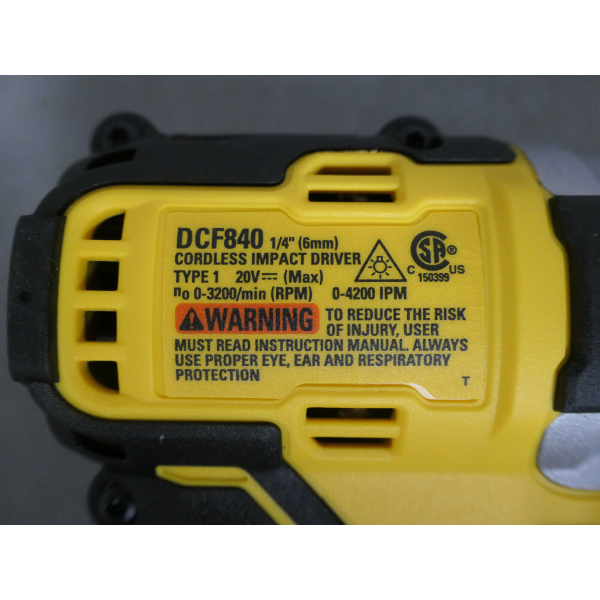 Máy vặn vít dùng pin 20V DeWalt DCF840N-B1 - Chưa pin, sạc