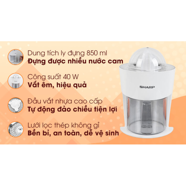 Máy vắt cam Sharp EJ-J408-WH