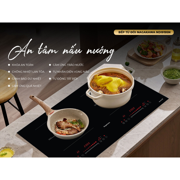 Bếp Điện Từ Đôi NDI9194 Công suất 4000W
