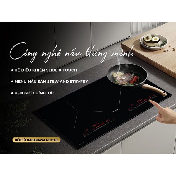 Bếp Điện Từ Đôi Nagakawa NDI9196 4000W