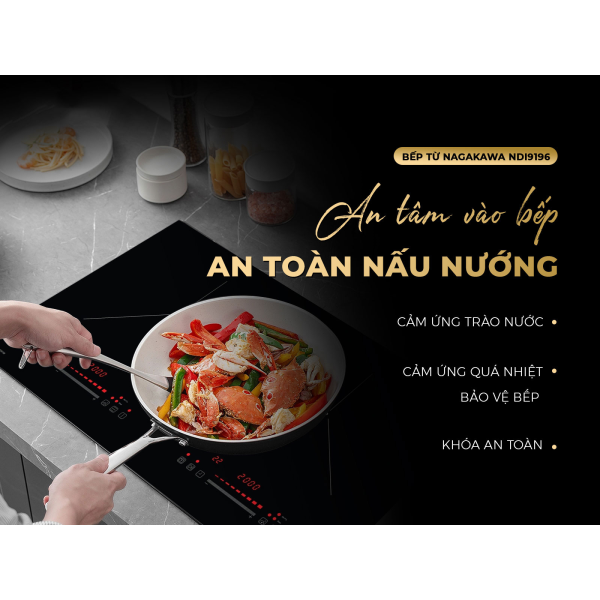 Bếp Điện Từ Đôi Nagakawa NDI9196 4000W