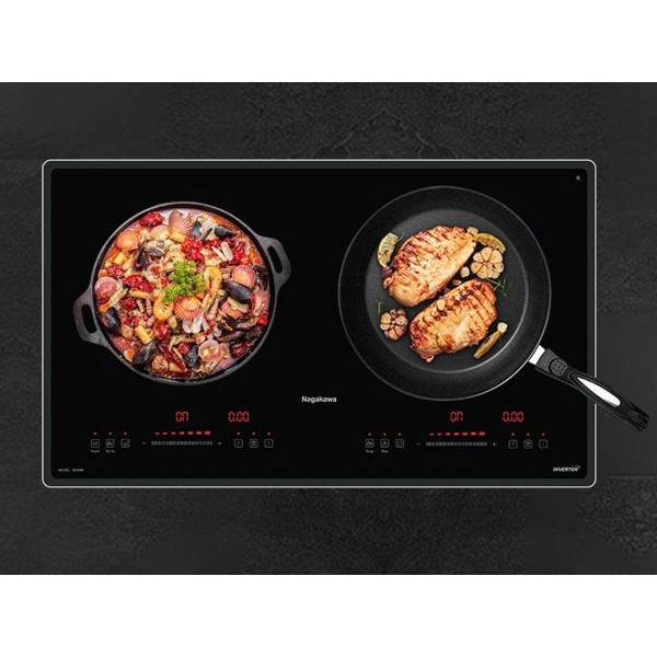 Bếp đôi điện từ + hồng ngoại Nagakawa NII8996
