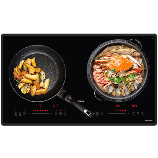 Bếp đôi điện từ + hồng ngoại Nagakawa NII8996