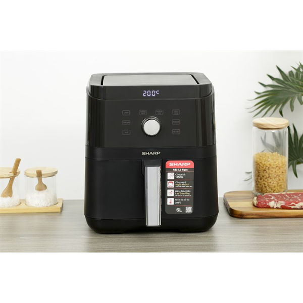 Nồi chiên không dầu Sharp KF-AF60EV-BK