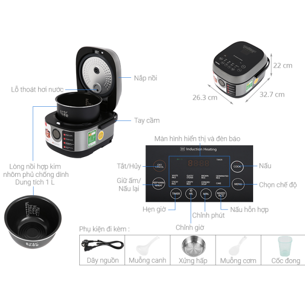 NỒI CƠM ĐIỆN CAO TẦN TOSHIBA RC-10IP1PV