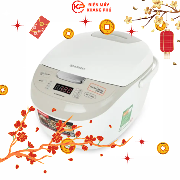 Nồi cơm điện tử Sharp KS-COM191EV-WH