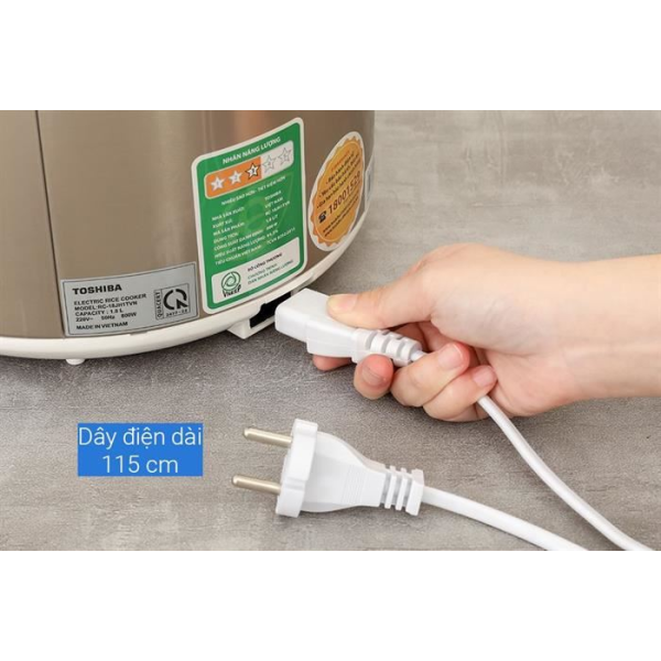 Nồi cơm điện Toshiba 1.8 lít RC-18JH1TVN(N)