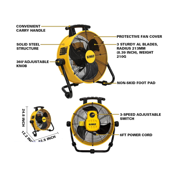 Quạt sàn công nghiệp DeWalt DXF1832 - 18 inch