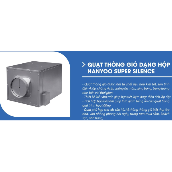 Quạt thông gió Cabinet tiêu âm Nanyoo DPT 10-12B