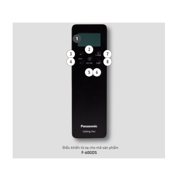 Quạt trần 5 cánh Panasonic F-60GDS - Ti 21.2