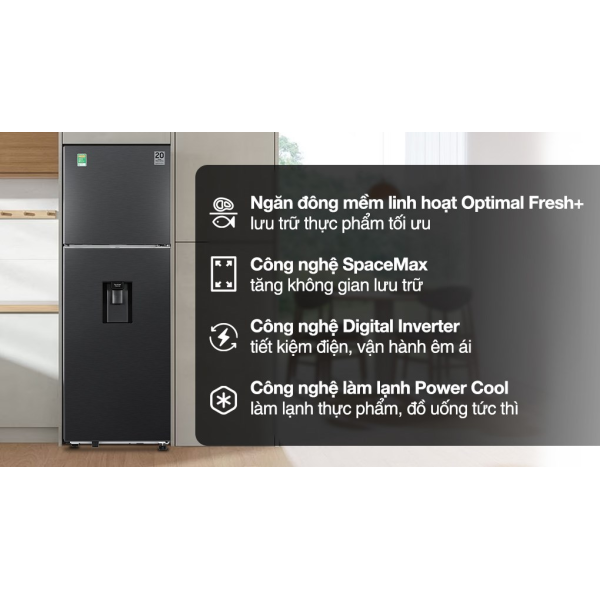 Tủ lạnh Samsung Inverter 345 lít RT35CG5544B1SV