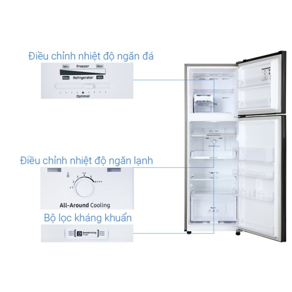 Tủ lạnh Samsung Inverter 256 lít RT25M4032BU/SV