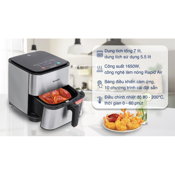 Nồi chiên không dầu Sharp KF-AF70EV-ST