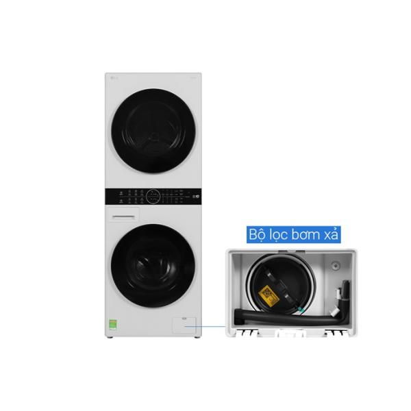 Tháp máy giặt cao cấp LG WashTower Giặt 14Kg + Sấy 10Kg WT1410NHEG