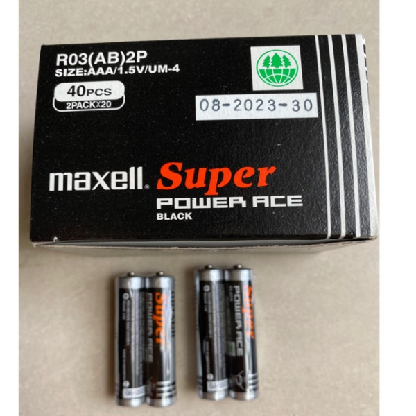 THÙNG PIN ĐŨA AAA 1.5v MAXELL SUPERPƠER R03P(AR) 2P - HÀNG CHÍNH HÃNG