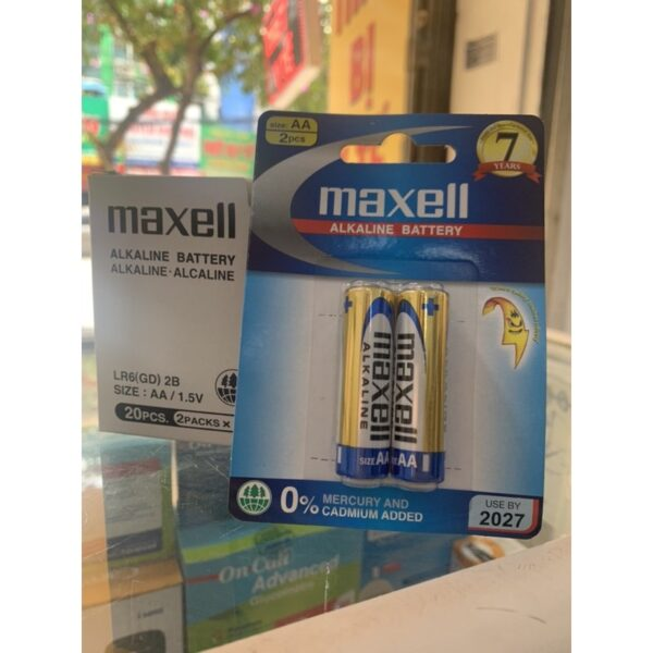 THÙNG PIN TIỂU AA 1.5v MAXELL ALKALINE 1.5V LR6(GD) 2B - VIÊN, VỈ, HỘP, THÙNG - HÀNG CHÍNH HÃNG - BẢN SỈ