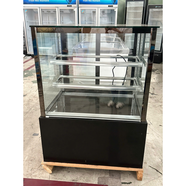 Tủ Bánh Kem Inox Lightcool 90CM 312L DG-900Z Kính Vuông Đen
