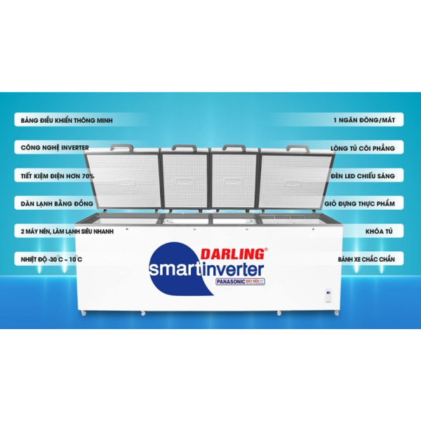 Tủ đông Darling Smart Inverter DMF-1579ASI 1.700 lít