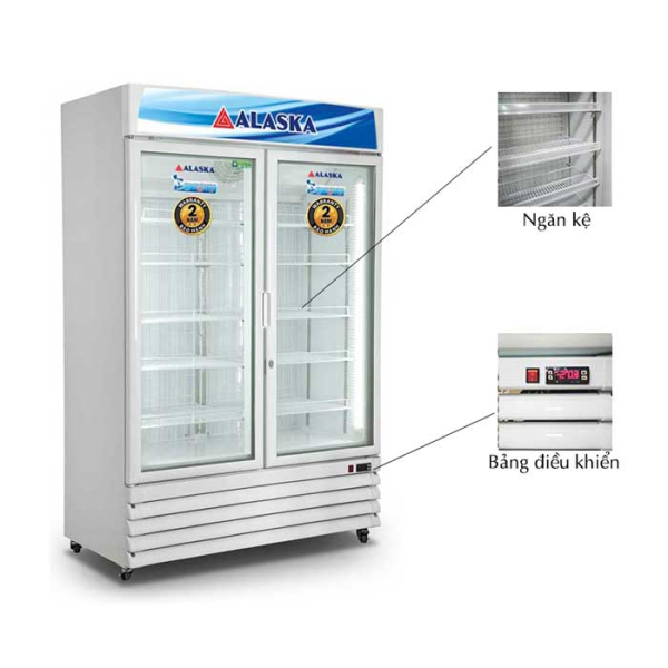 Tủ đông đứng 2 cánh Alaska 800 lít IF-700G2