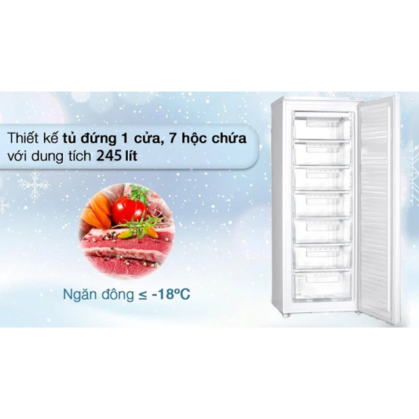 Tủ đông đứng Sanden SFH-0870 245L