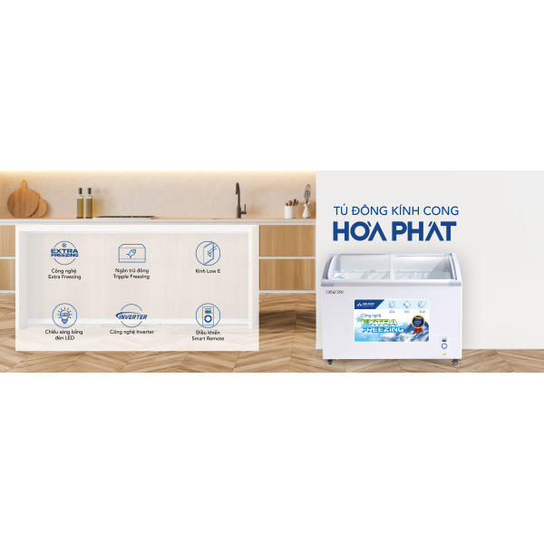 Tủ đông Hòa Phát cánh kính 280 lít HSF AD6280.C1