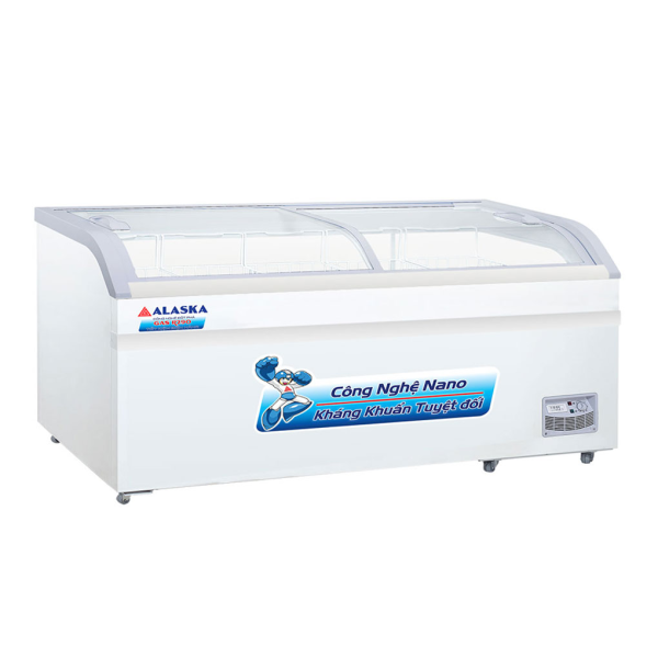 Tủ đông kính lùa cong Alaska Inverter 550 lít KC-550CI