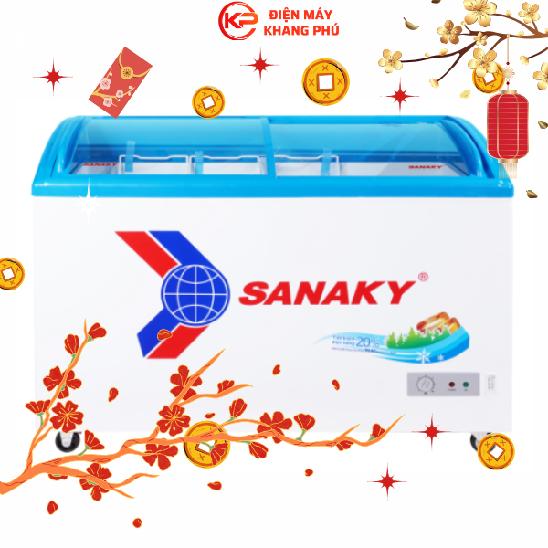 Tủ Đông Mặt Kính Cong Sanaky 350lít VH-4899KB