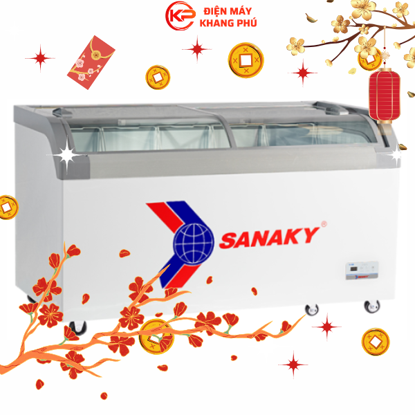 Tủ Đông Mặt Kính Cong Sanaky 500 lít VH-888KA
