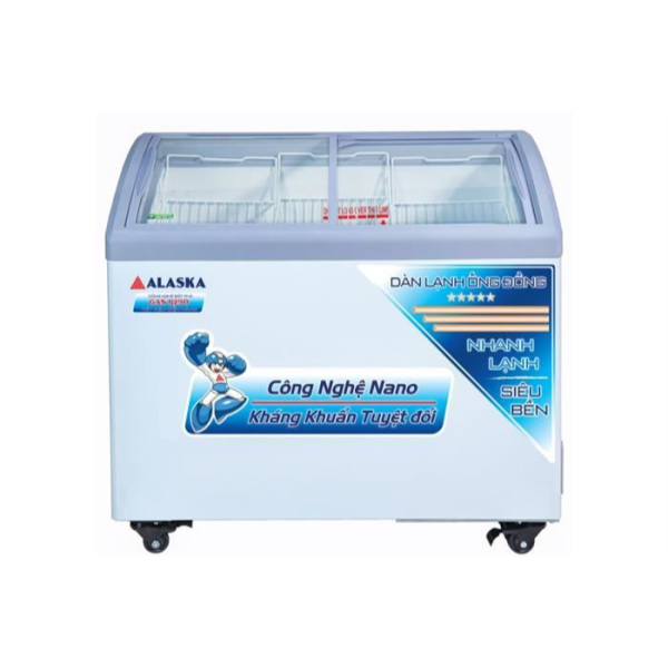 Tủ đông nắp kính cong Alaska 248 lít KC-210C