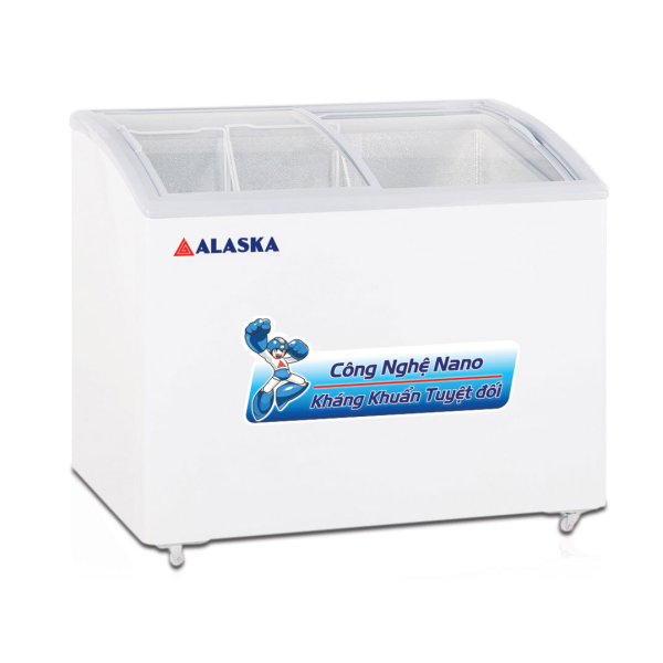 Tủ đông nắp kính cong Alaska 300 lít KC-210