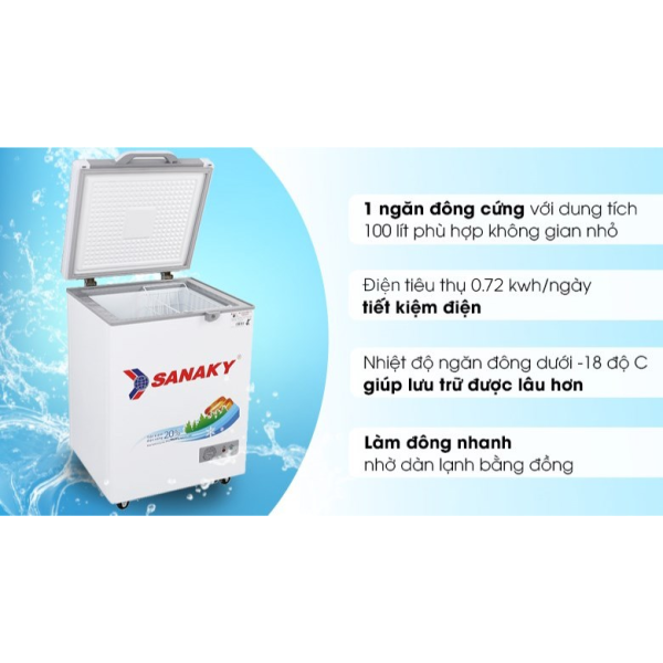 Tủ Đông Sanaky 100 Lít Sanaky VH-1599HY