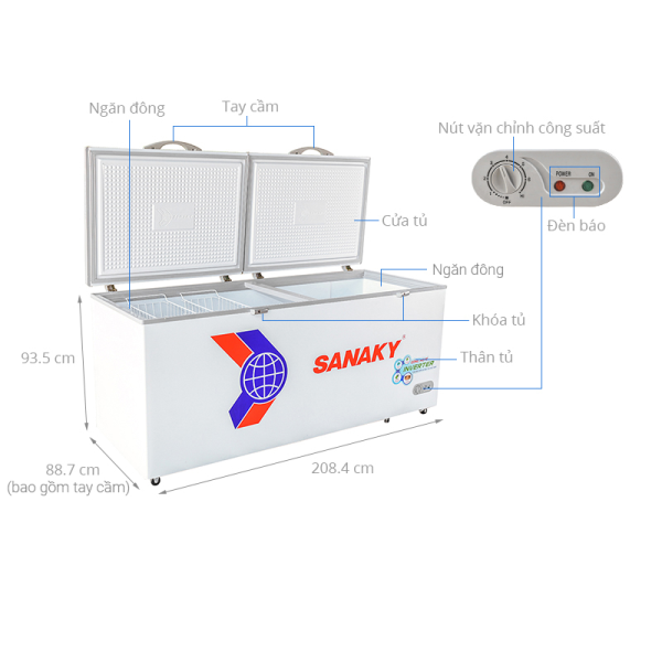 Tủ Đông Sanaky 761lít VH-8699HY3