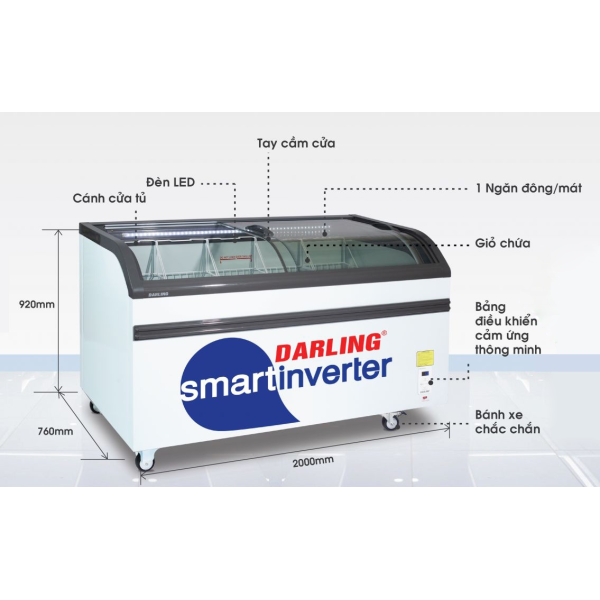 Tủ kem inverter Darling DMF-7079ASKI - 600 lít