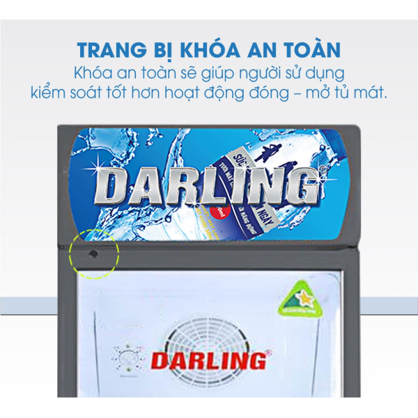 TỦ MÁT 1 CÁNH DARLING INVERTER 320L DL-3200A3 KÍNH LOW-E ĐEN