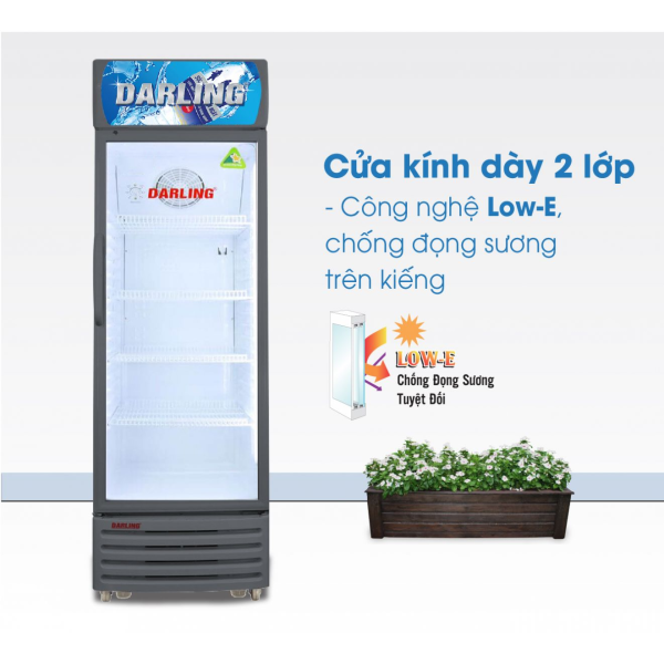 TỦ MÁT 1 CÁNH DARLING INVERTER 320L DL-3200A3 KÍNH LOW-E ĐEN
