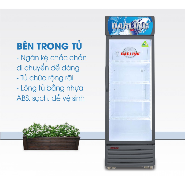 TỦ MÁT 1 CÁNH DARLING INVERTER 320L DL-3200A3 KÍNH LOW-E ĐEN