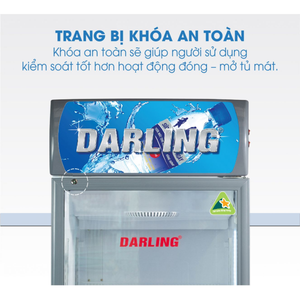 TỦ MÁT 1 CÁNH DARLING INVERTER 450L DL-4000A3 KÍNH LOW-E ĐEN