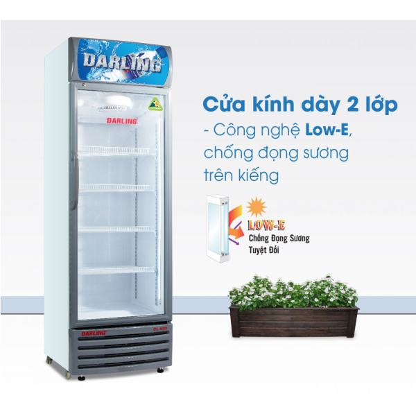 TỦ MÁT 1 CÁNH DARLING INVERTER 450L DL-4000A3 KÍNH LOW-E ĐEN