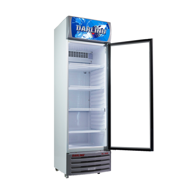 TỦ MÁT 1 CÁNH DARLING INVERTER DL-3600A5 380L KÍNH LOW-E ĐEN