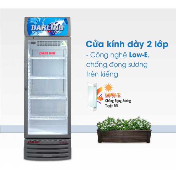 TỦ MÁT 1 CÁNH DARLING INVERTER DL-3600A5 380L KÍNH LOW-E ĐEN
