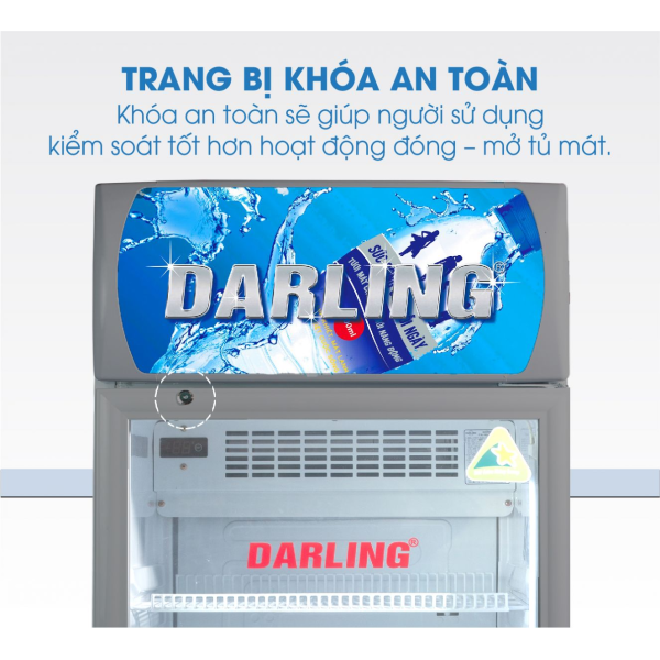 TỦ MÁT 1 CÁNH DARLING INVERTER DL-3600A5 380L KÍNH LOW-E ĐEN