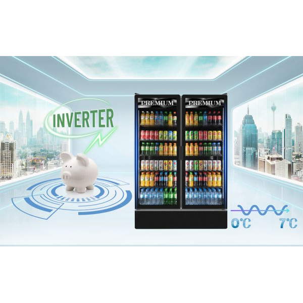 Tủ mát 2 cánh Inverter Sanden Premium SPB-1000P 842 lít