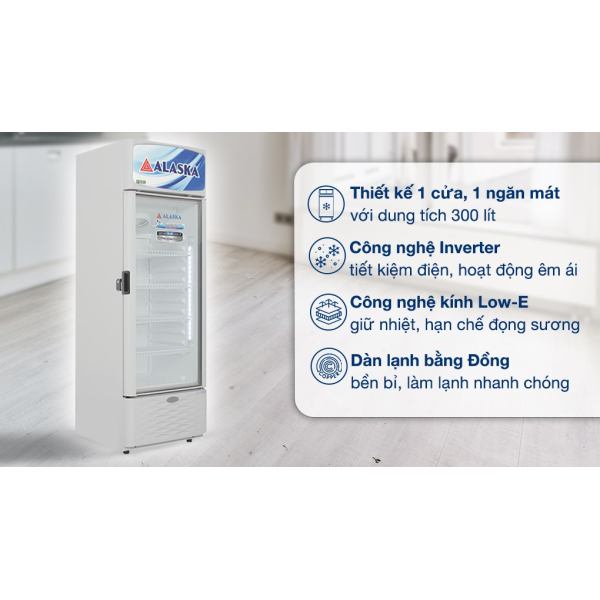 Tủ mát Alaska Inverter 300 lít LCI-300