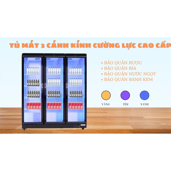 Tủ mát cao cấp Lightcool 3 cánh LS-1670 1600L