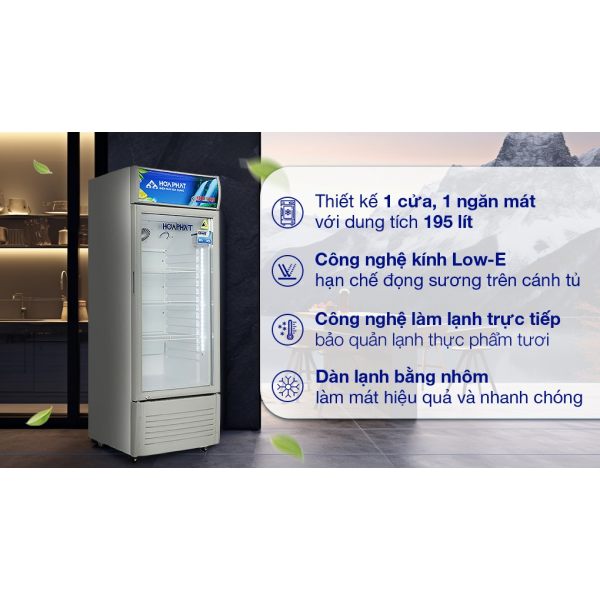 Tủ mát Hòa Phát 195 lít HSR S6195