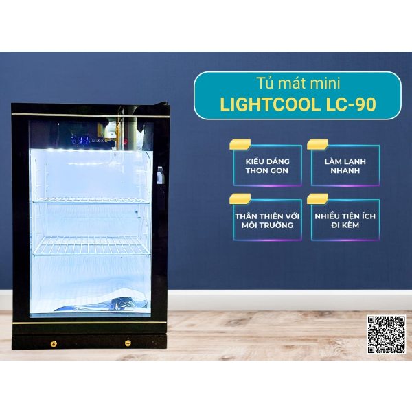 Tủ mát mini 1 cánh kính Lightcool LC-90
