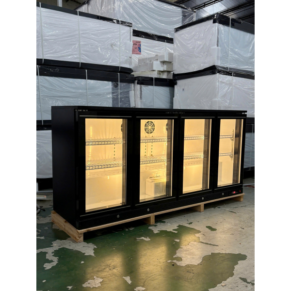 Tủ mát quầy bar cửa kính Lightcool LS-1800 370 lít Đen