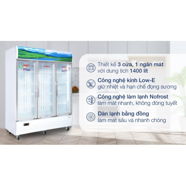 Tủ Mát Sanaky 1400 lít VH1520HP
